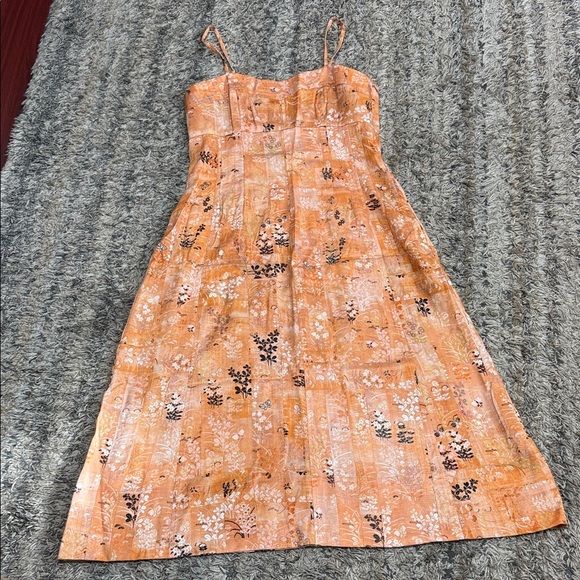 Peruvian Connection Dresses & Skirts - NWT Peruvian Connection Ipanema Orange Floral Midi Dress sz 6
